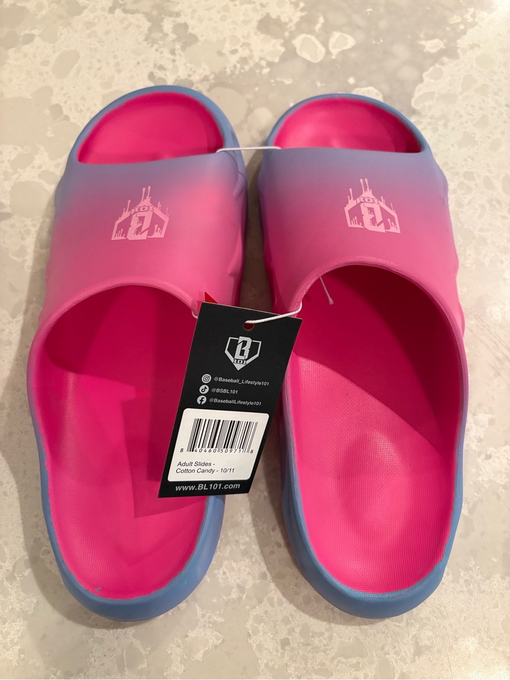Baseball Lifestyle 101 Adult Slides 10/11 NWT